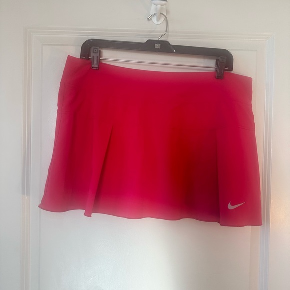 NIKE Court Magenta Pink Baseline Pleated Attached Shorts Ultra Mini Skirt,Large - Picture 13 of 13